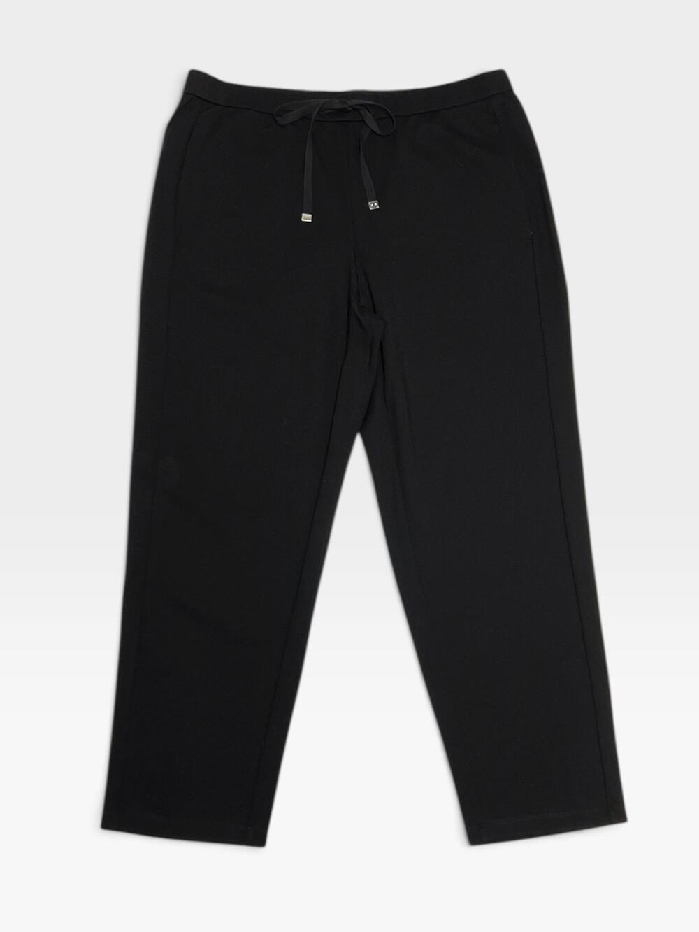 Eileen Fisher Solid Black Tencel Lyocell Stretch Pull On Drawstring Pants Size S
